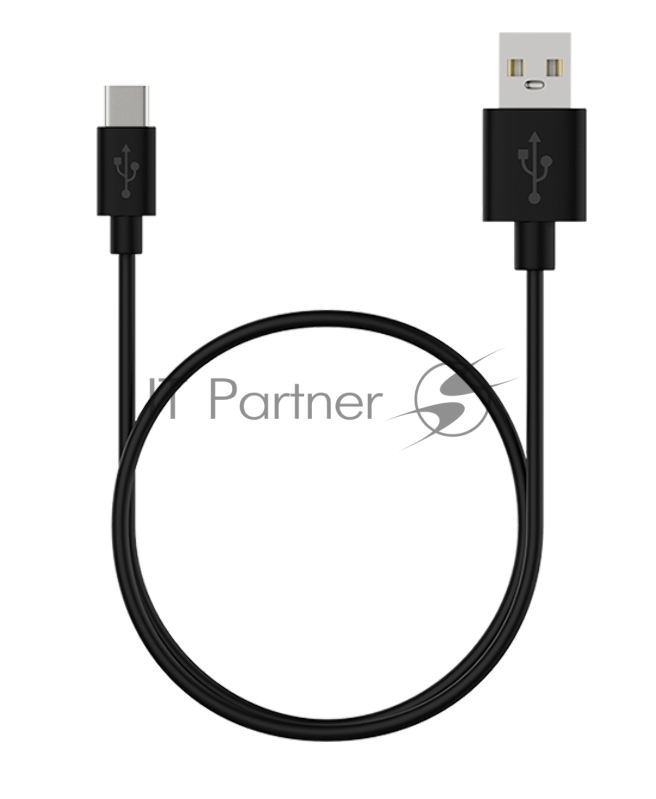 Кабель Maxvi MC-02 UP black USB-A - Type-C, 3A ток макс. нагрузки 3А, макс. напряжение 5V, длина кабеля 1м, материал PVC, черный