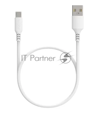 Кабель Maxvi MC-A01 plus white USB-A - microUSB, 2A ток макс. нагрузки 2А, макс. напряжение 5V; стандарт USB 2.0; длина 1.2м, материал PVC, белый