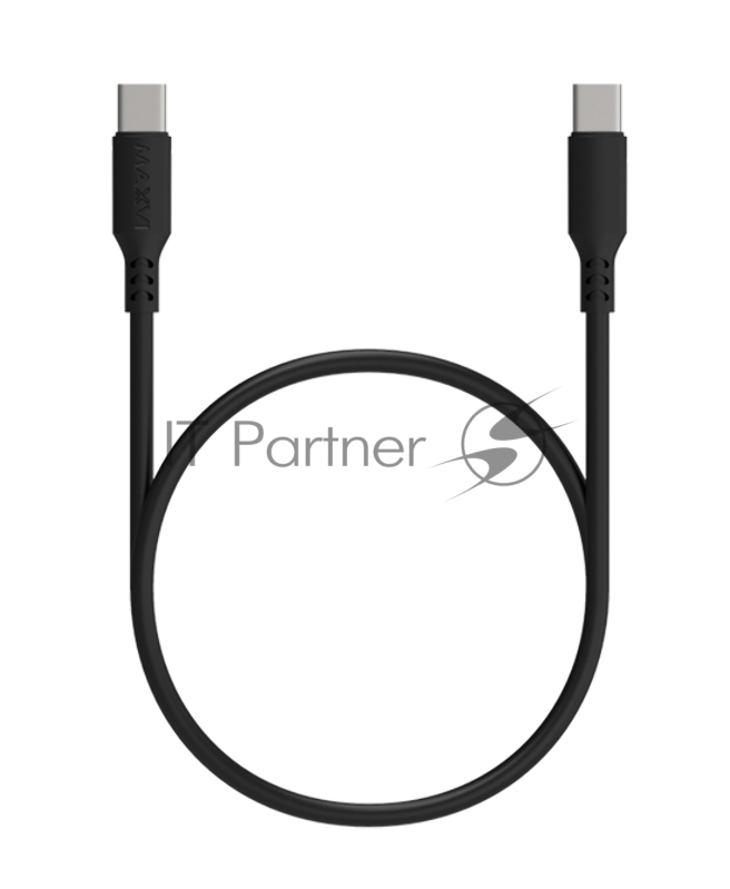 Кабель Maxvi MC-A20 black Type-C - Type-C, 2A ток макс. нагрузки 2А, макс. напряжение 5V, длина кабеля 1м, материал PVC, черный