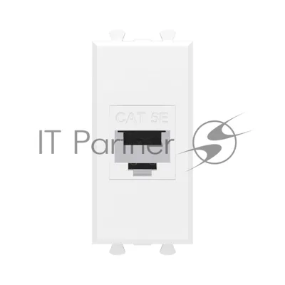 Розетка компьютерная DKC 4400661 1 модуль, Avanti "Белое облако" RJ45 кат.5E без шторок модульная механизм