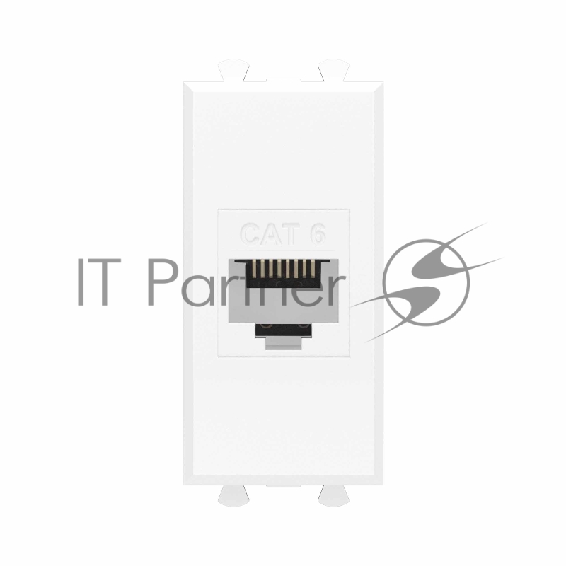 Розетка компьютерная DKC 4400691 1 модуль, Avanti "Белое облако", RJ45 кат.6, без шторок модульная