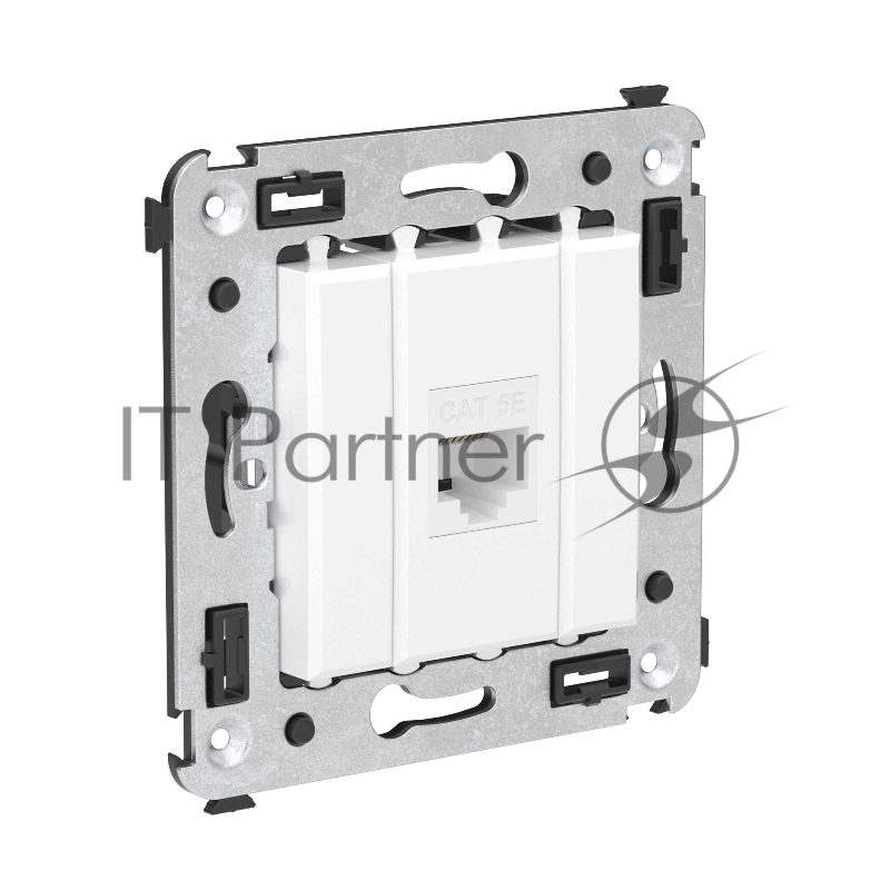 Розетка компьютерная DKC 4400663 1-м СП Avanti "Белое облако" RJ45 кат.5E без шторки в стену