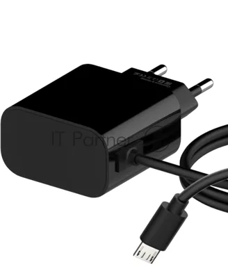 Сетевое зарядное устройство Maxvi CHL-240M 2.4A, with microUSB cable, черный