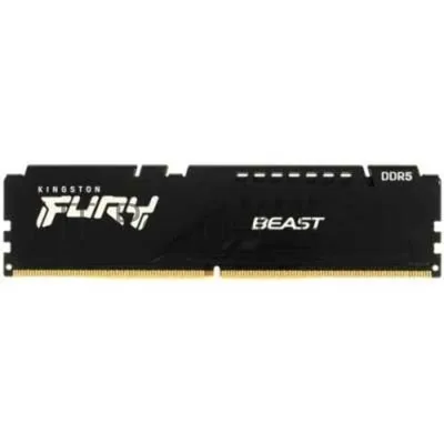 Оперативная память Kingston Fury Beast, DDR5, 8Gb (1x8GB), 5200MHz, CL40, DIMM, с радиатором, черный