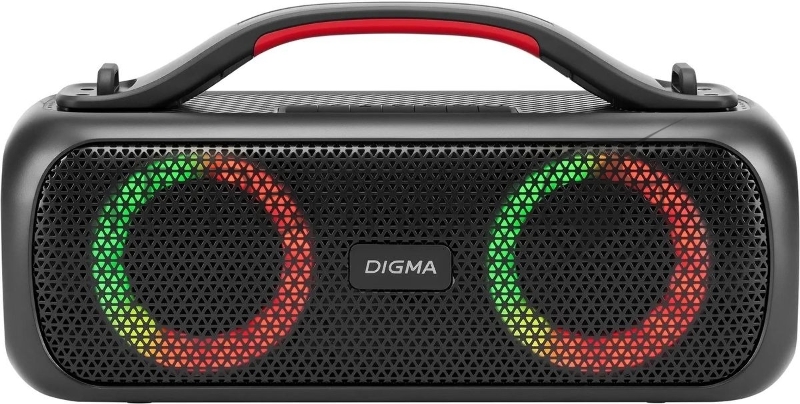 Колонка портативная Digma D-PS1531 черный/черный 40W 2.0 BT 10м 3000mAh