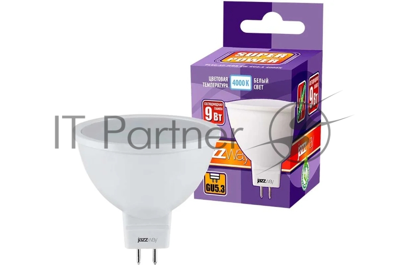 Лампа светодиодная JazzWay PLED- SP JCDR 9w GU5.3 4000K-E