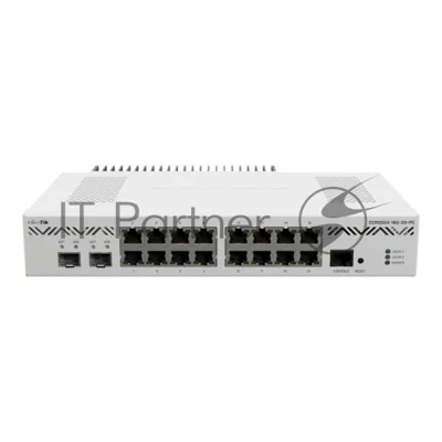 Маршрутизатор MikroTik CCR2004-16G-2S+PC, 16×1 Гбит/с + 2×10 Гбит/с SFP+, управляемый