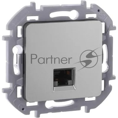 Информационная розетка RJ 45 - категория 5e - UTP - INSPIRIA - алюминий