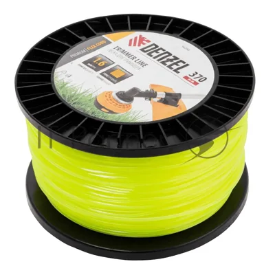 Леска для триммера Denzel квадрат 1,6мм х 370м, на DIN катушке FLEX CORD