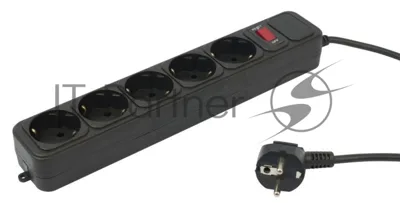 Сетевой фильтр PC Pet AP01006-5-BK 5 м, 5 розеток, черный