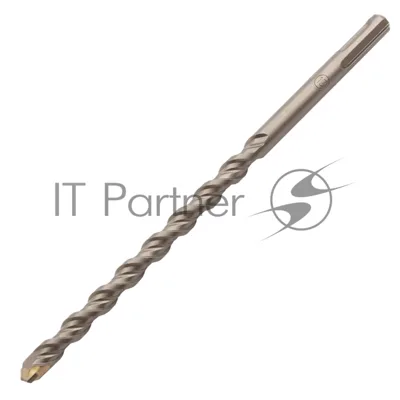 Бур по бетону Denzel двойная спираль, Cobalt W-tip, 12x210 мм, SDS PLUS