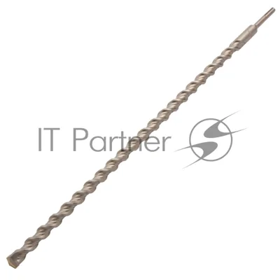 Бур по бетону Denzel двойная спираль, Cobalt W-tip, 20x600 мм, SDS PLUS