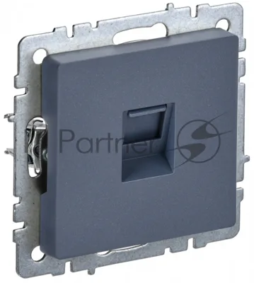 Розетка компьютерная IEK BRITE РК10-БрМ RJ45 кат.5E маренго