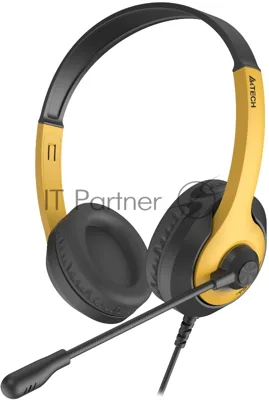 Гарнитура A4Tech Fstyler FH100U желтый/черный, проводная