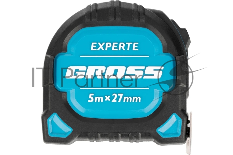 Рулетка Gross Experte, 5 м x 27 мм, двухкомпон. корпус, магнит, двухстор. разметка, нейлон