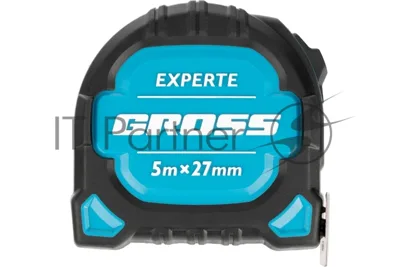 Рулетка Gross Experte, 5 м x 27 мм, двухкомпон. корпус, магнит, двухстор. разметка, нейлон