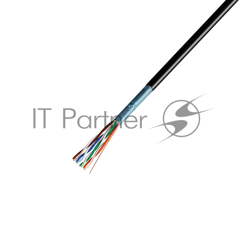 Кабель витая пара Rexant F/UTP, cat.5e, ZH нг(А)-HF, 4PR, 24AWG, внешний, черный, 305 м