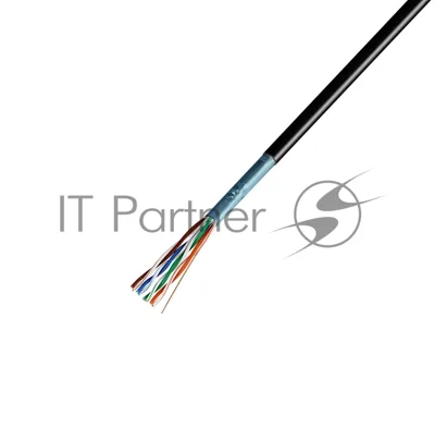 Кабель витая пара Rexant F/UTP, cat.5e, ZH нг(А)-HF, 4PR, 24AWG, внешний, черный, 305 м