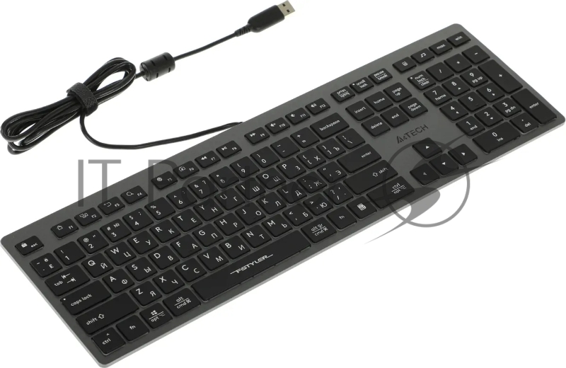 Клавиатура проводная A4Tech Fstyler FX60H, USB, серый/белый