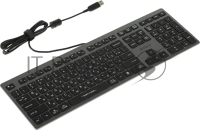 Клавиатура проводная A4Tech Fstyler FX60H, USB, серый/белый