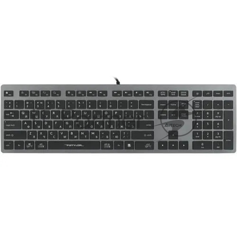 Клавиатура проводная A4Tech Fstyler FX60 серый/белый