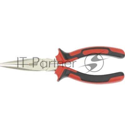 Длинногубцы Matrix NICKEL 17166 180 мм, прямые никелированные, двухкомпонентные рукоятки