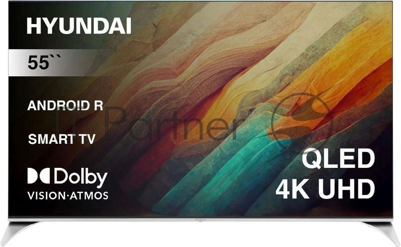 Телевизор Hyundai 55" H-LED55QBU7500 черный QLED UHD 60Hz Smart TV