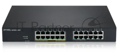 Коммутатор гибридныйSmart L2 PoE+ Zyxel NebulaFlex GS1915-24EP, rack 19", 24xGE (12xPoE+), бюджет PoE 130 Вт, автономное/облачное управление