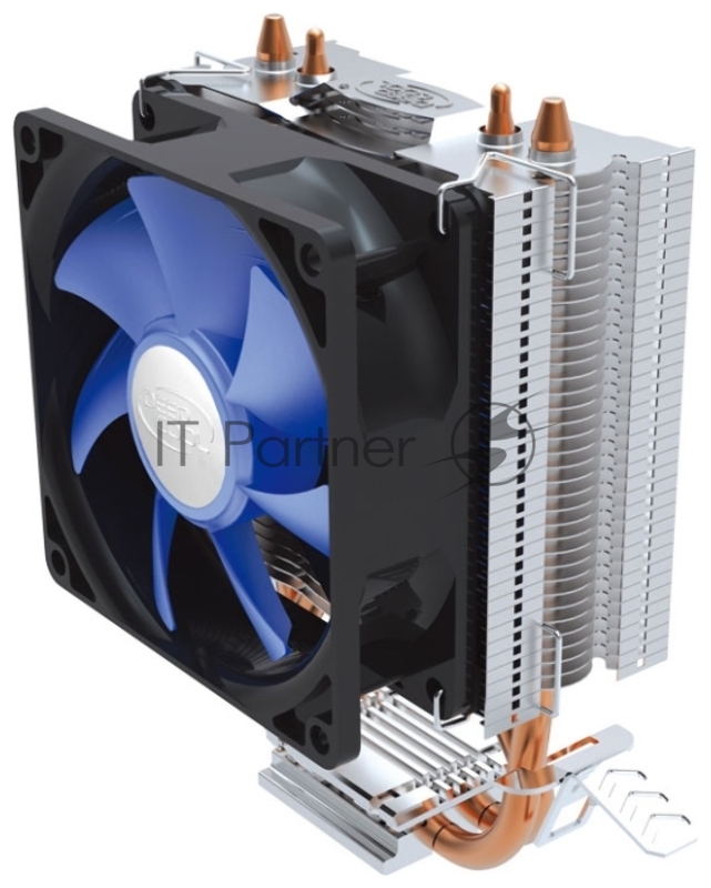 Кулер для процессора DEEPCOOL ICE EDGE MINI FS V2.0 синий, 80 мм, алюминий/медь, 2200 об/мин, 24.7 дБ, 3 pin, 100 Вт, 112 мм