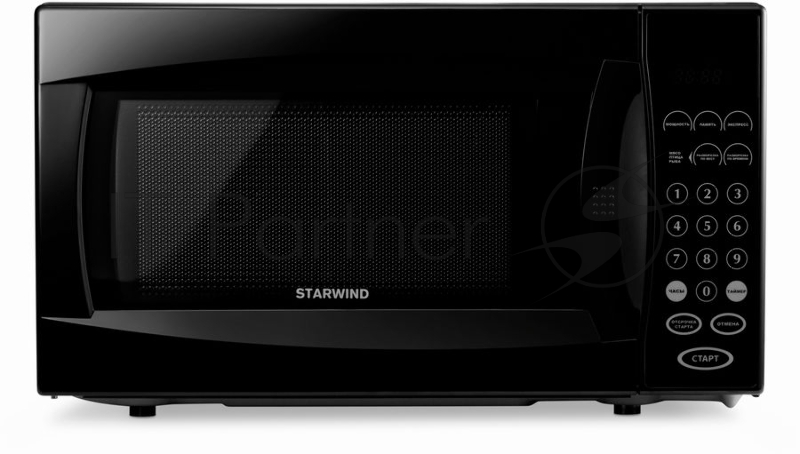Микроволновая печь Starwind SMW4420 черный, 20 л, 700 Вт, переключатели - кнопки