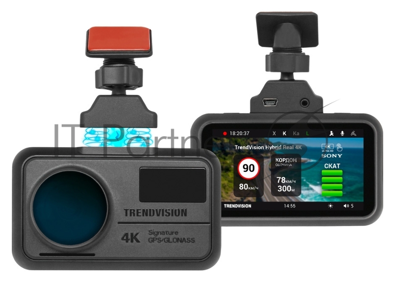 Видеорегистратор с радар-детектором TrendVision Hybrid Signature Real 4K GPS ГЛОНАСС