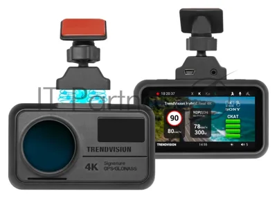 Видеорегистратор с радар-детектором TrendVision Hybrid Signature Real 4K GPS ГЛОНАСС