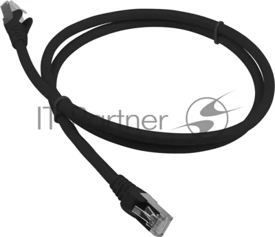 Патч-корд LANMASTER LSZH FTP cat.6a, 0.5 м, черный