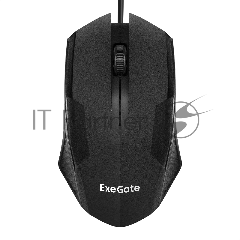 Мышь проводная ExeGate SH-9025 OEM черный, 1000 dpi, USB, кнопки - 3