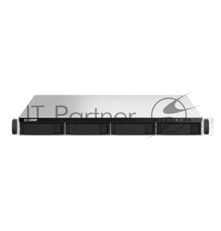 Сетевое хранилище SMB QNAP TS-464U-8G NAS 4 HDD trays, rackmount 1U, 1 PSU. 4-core Intel Celeron N5105/N5095 2.0-2.9 GHz, 8 Gb RAM MAX, 2x2.5GbE, 2xUSB 3.2 Gen 2 (10Gbps), 2xUSB 2.0, 1xHDMI, PCIe Gen 3 x2, W/o rail kit RAIL-B02