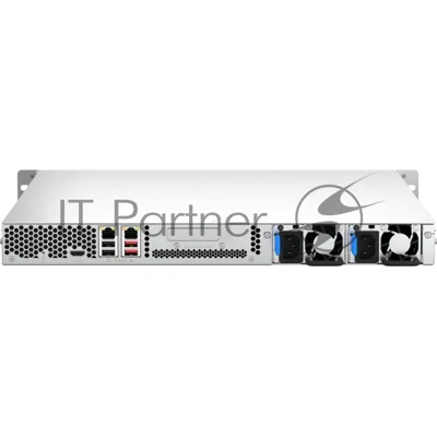 Сетевое хранилище SMB QNAP TS-464U-RP-8G NAS 4 HDD trays, rackmount 1U, 2 PSU. 4-core Intel Celeron N5105/N5095 2.0-2.9 GHz, 8 Gb RAM MAX, 2x2.5 Gigabit Ethernet, 4xUSB, 1xHDMI . PCIe Gen 3 x2, W/o rail kit RAIL-B02