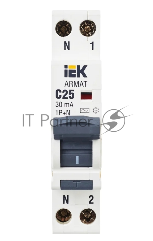 Выключатель автоматический дифференциального тока IEK B06S, 1P+NP, 25А, 6кА, ARMAT
