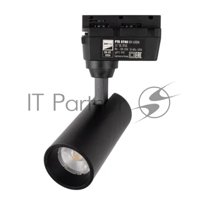 Прожектор светодиодный JazzWay трековый PTR 0708 8w 4000K 24° BL черный IP40
