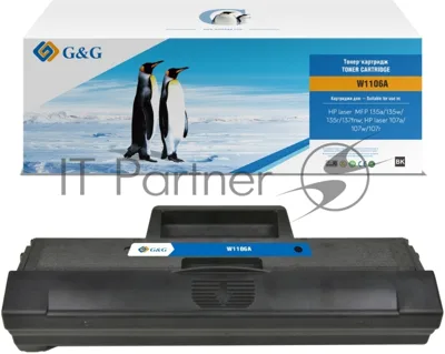 Картридж лазерный G&G GG-W1106A черный (1000 стр.) для HP Laser 107a/107r/107w/135a MFP/135r MFP/135w MFP/137fnw MFP