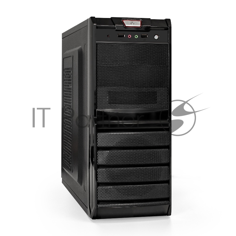 Компьютерный корпус Miditower ExeGate EX293804RUS XP-329S-XP500 (ATX, БП XP500 с вент. 12см, 2хUSB, аудио, черный)