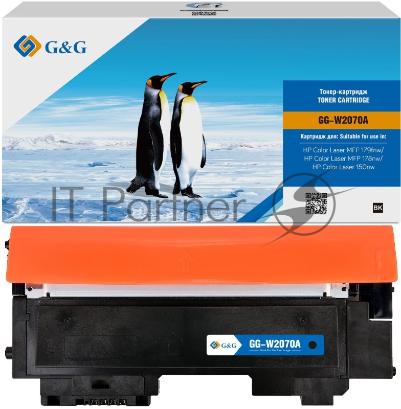 Картридж лазерный G&G GG-W2070A черный (1000 стр.) для HP Color Laser MFP 179fnw/178nw/150nw