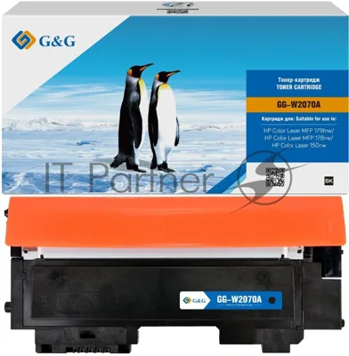 Картридж лазерный G&G GG-W2070A черный (1000 стр.) для HP Color Laser MFP 179fnw/178nw/150nw