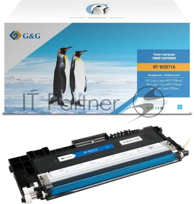 Картридж лазерный G&G GG-W2071A голубой (700 стр.) для HP Color Laser MFP 179fnw/178nw/150nw