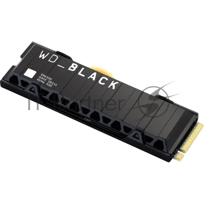 Накопитель SSD WD 1Tb Black SN850X, M.2(22x80мм), NVMe, PCIe 4.0 x4, 3D TLC, R/W 7300/6300Mb/s, IOPs 800 000/1 100 000, TbW 600, DWPD 0.3, with Heat Spreader (12 мес.)