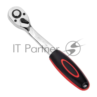 Ключ-трещотка Deli DL2522 1/2"; Размер: 254 мм. Двухкомпонентная трещотка, 72T (зубья), шестерня Cr-Mo, быстросъемная