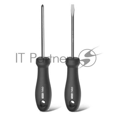 Набор отверток Deli Home Series HT1002 2шт SL5x100+PH1x100 Эксклюзивный дизайн. Рукоятка из высококачественного софттач пластика