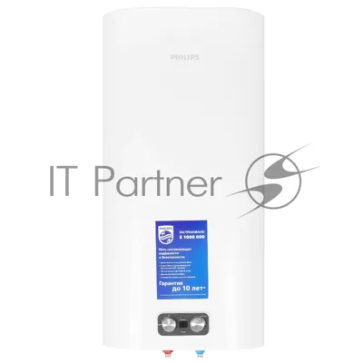 Водонагреватель электрический Philips YB AWH1617/51(80YB) белый, накопительный, 80 л, 2 кВт, настенный, вертикальный, плоский корпус, бак из нержавеющей стали, сухой ТЭН, механическое управление с LED-дисплеем