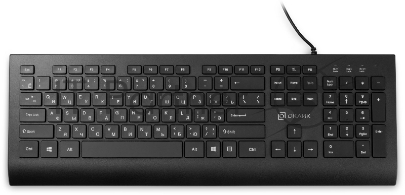 Клавиатура проводная Oklick 155M проводная, USB, черный