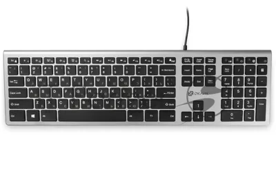 Клавиатура Oklick 890S проводная, USB Type-A, серый