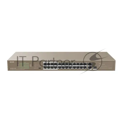 Коммутатор Tenda TEF1126P-24-250W 26-Портовыйбез управления FE c 24 портами PoE